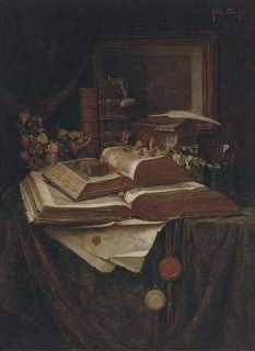 g kalla priechenfeld books roses and a vase of water on a